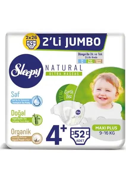 Sleepy Bebek Bezi Jumbo 4+ ve Sleepy Natural 5 Numara Bebek Bezi Karşılaştırması
