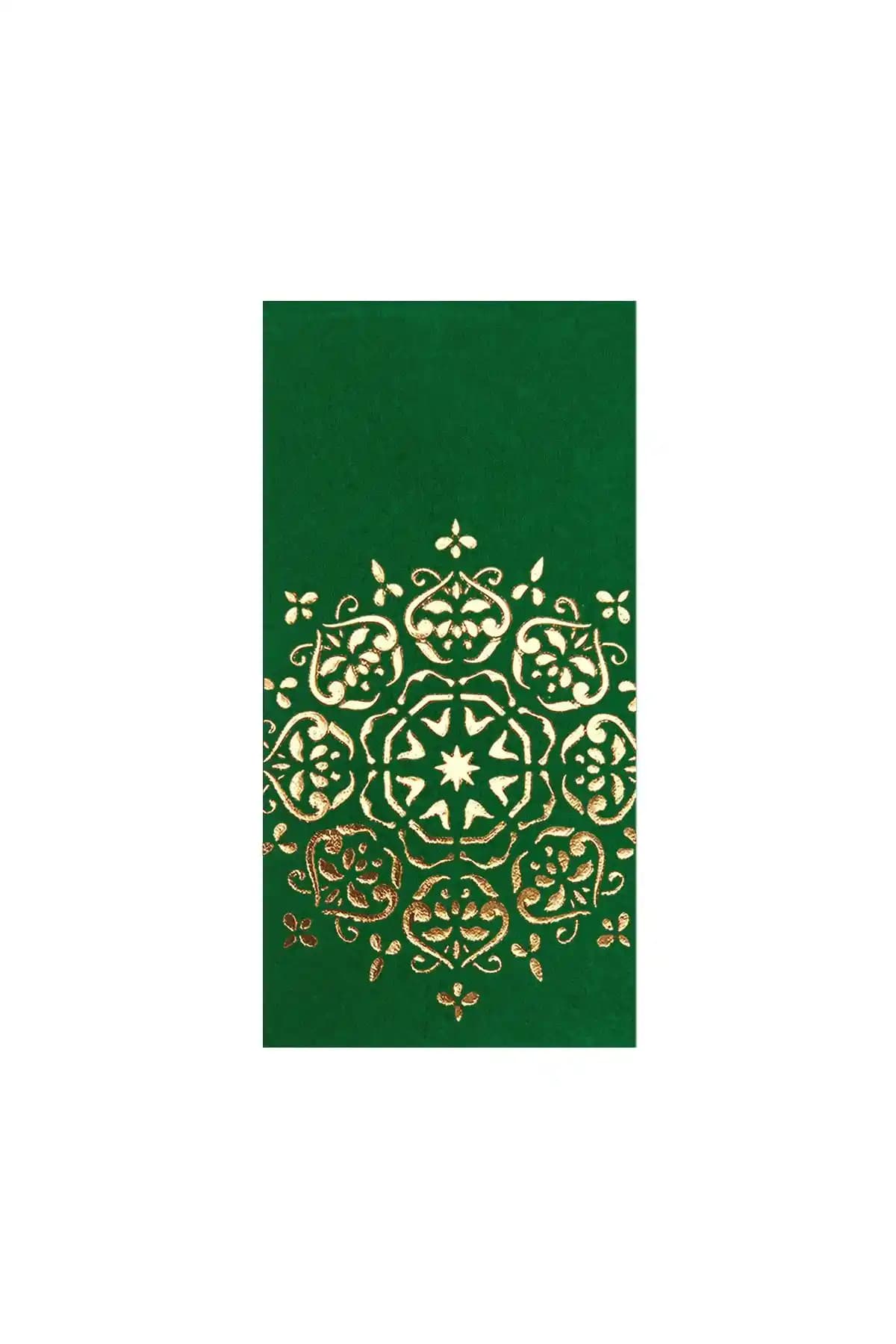 Story 33x33 cm Altın Varak Mandala Desenli Peçete Şık ve Zarif Sofralar İçin Uygun