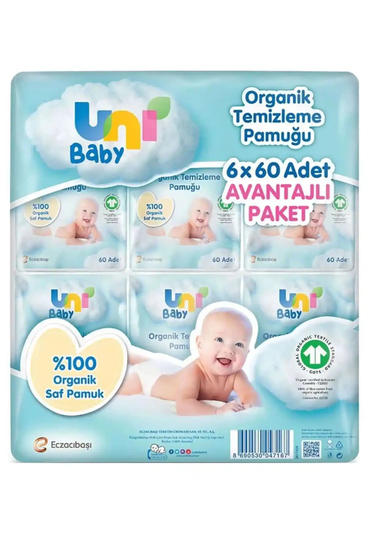 Uni Baby Bebek Temizleme Pamuğu: Güvenli ve Yüksek Kaliteli Bebek Bakım Ürünü
