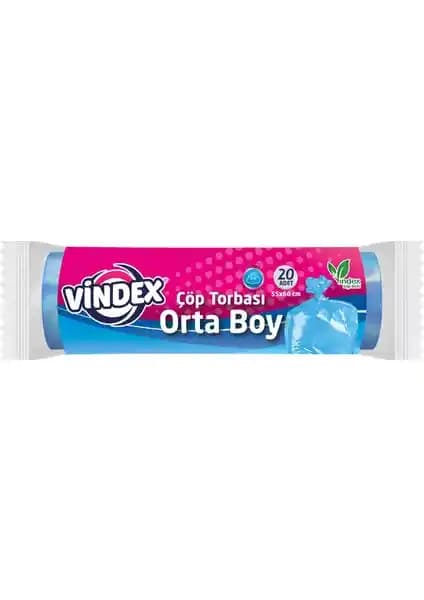 Vindex Orta Boy Çöp Poşeti 55x60 cm Pratik ve Dayanıklı Temizlik Çözümü
