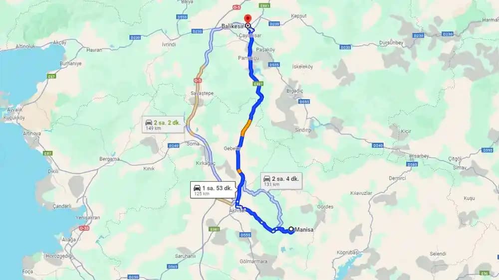 Balıkesir ile Manisa Arası Mesafe ve Ulaşım Seçenekleri Rehberi