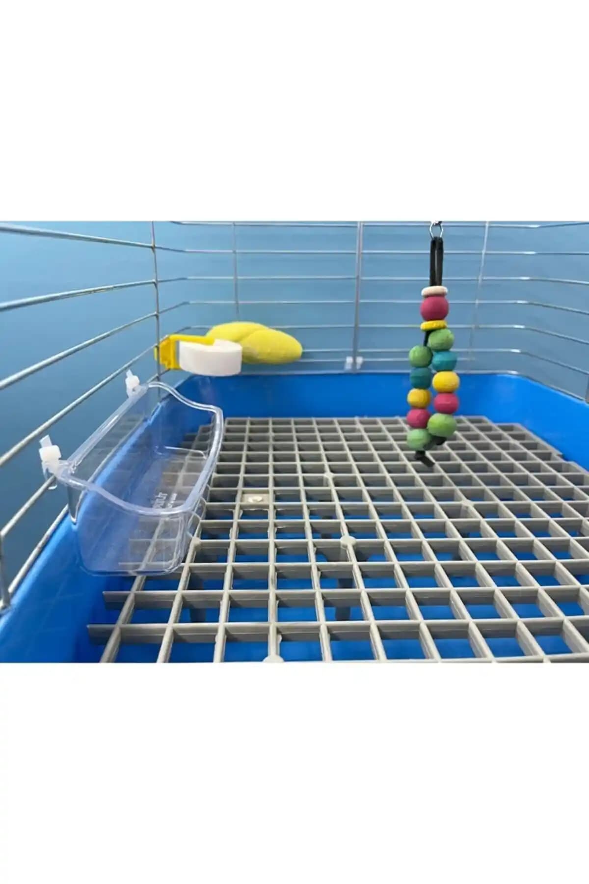 A.C.E.K Plastik Askılı Şeffaf Tavşan ve Hamster Yemliği – 15 cm Boyut, Kafes İçin Uygun