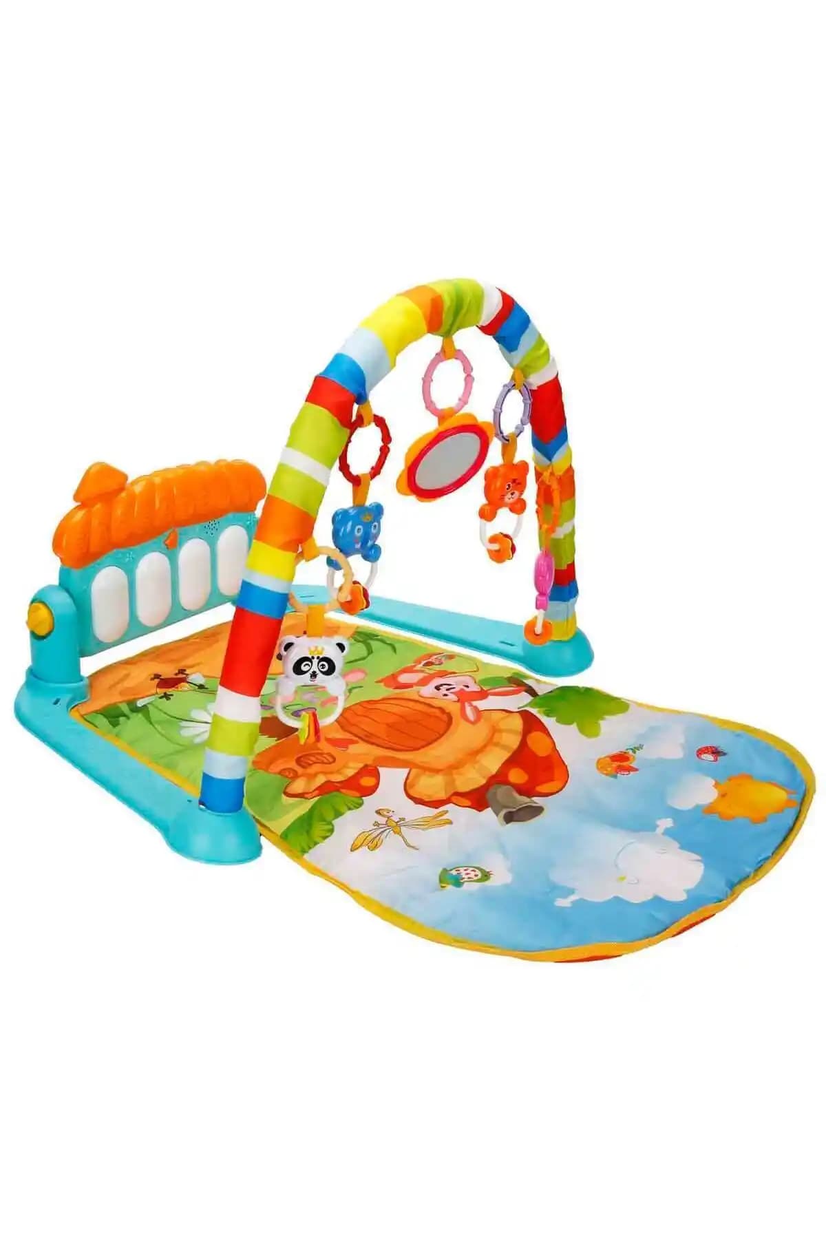 ADİL OYUNCAK Piyanolu Bebek Oyun Halısı ve Aktivite Matı: Duyusal ve Motor Gelişimi