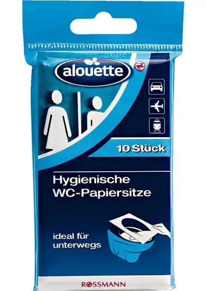 Alouette Wc Klozet Kapak Örtüsü 10'lu – Kokusuz, Suya Çözünen Tek Kullanımlık Hijyen
