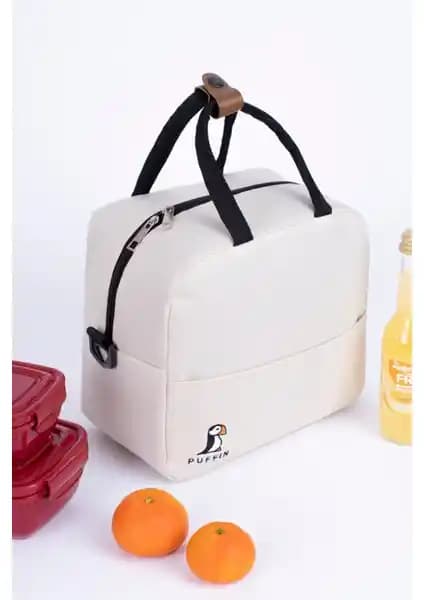 Altınpamuk Termal Çanta: Isı Yalıtımlı ve Su Geçirmez Yemek Taşıma Çantası (Krem)