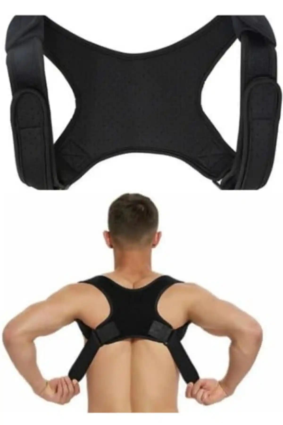 AnkaWood Unisex Siyah Dik Duruş Korsesi: Kamburluk Önleyen Sırt Desteği ve Konfor