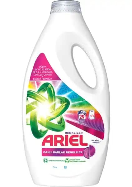 Ariel Canlı Parlak Renkliler Sıvı Deterjanı: Renkli Giysileri Koruyan Doku Yenileme