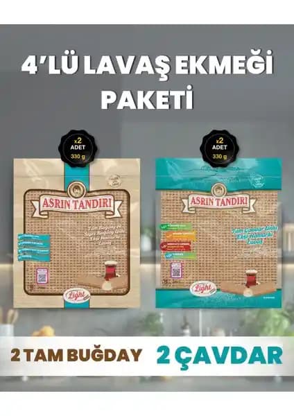 Asrın Tanıdı 4’lü Paket: Ekşi Maya Lavaşlarla Tam Buğday ve Çavdar Dürüm Deneyimi