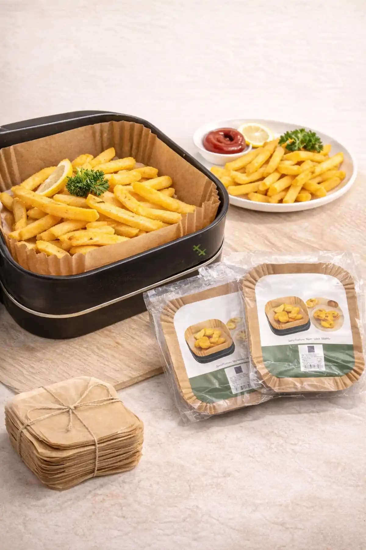 BabyLondy XL/XXL Pişirme Kağıdı Kraft Kağıt Tabanlı 20 cm Çap Yuvarlak – Paketli