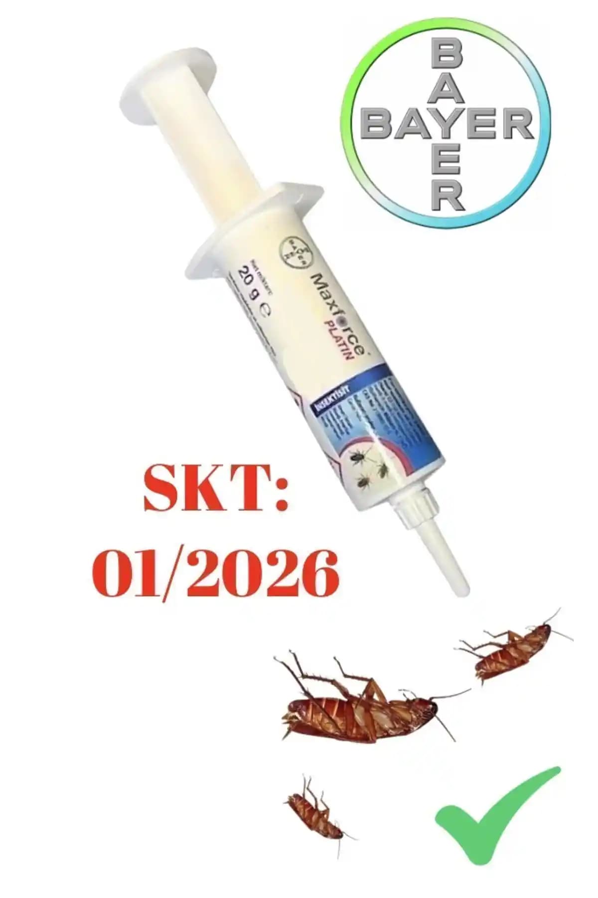 Bayer MaxForce Platin Hamamböceği Jeli: Kokusuz, Uzun Süreli İç Mekan Kontrolü