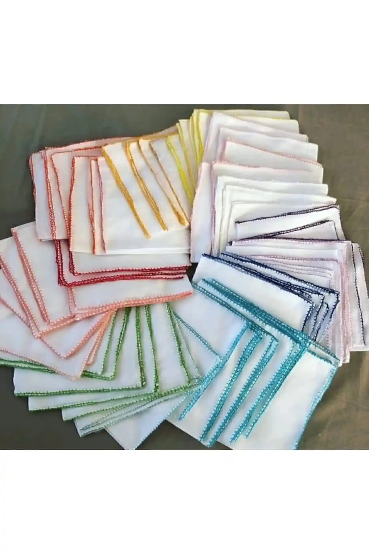 Bebekino 10'lu Penye Çift Kat Bebek Ağız Mendili – %100 Pamuk, 20x20 cm, Türkiye Menşei