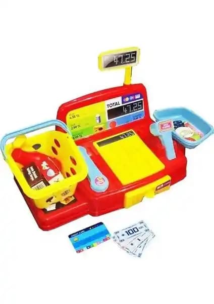 Birlik Oyuncak Benim İlk Yazar Kasam: 2-4 Yaş İçin Güvenli, Manuel Alışveriş Seti