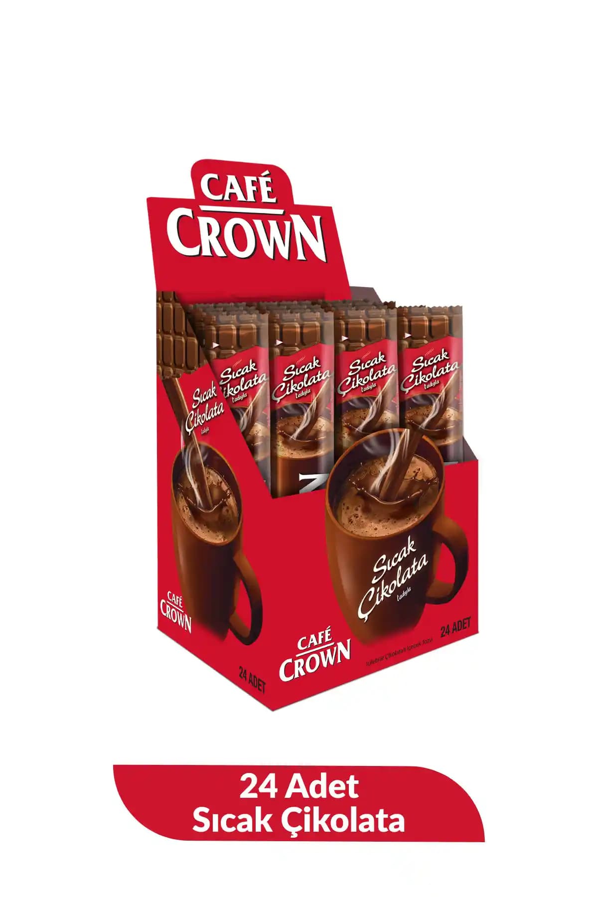 Cafe Crown Sıcak Çikolata 18,5 g x 24 Adet – Tek Porsiyonlu Pratik Hazırlık