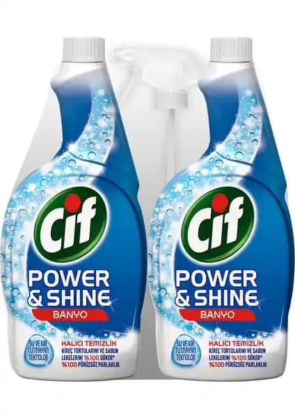 Cif Power&Shine Banyo Sprey 750 ml: Kireç ve Sabun Lekelerini Söküm ile Parlak Yüzeyler