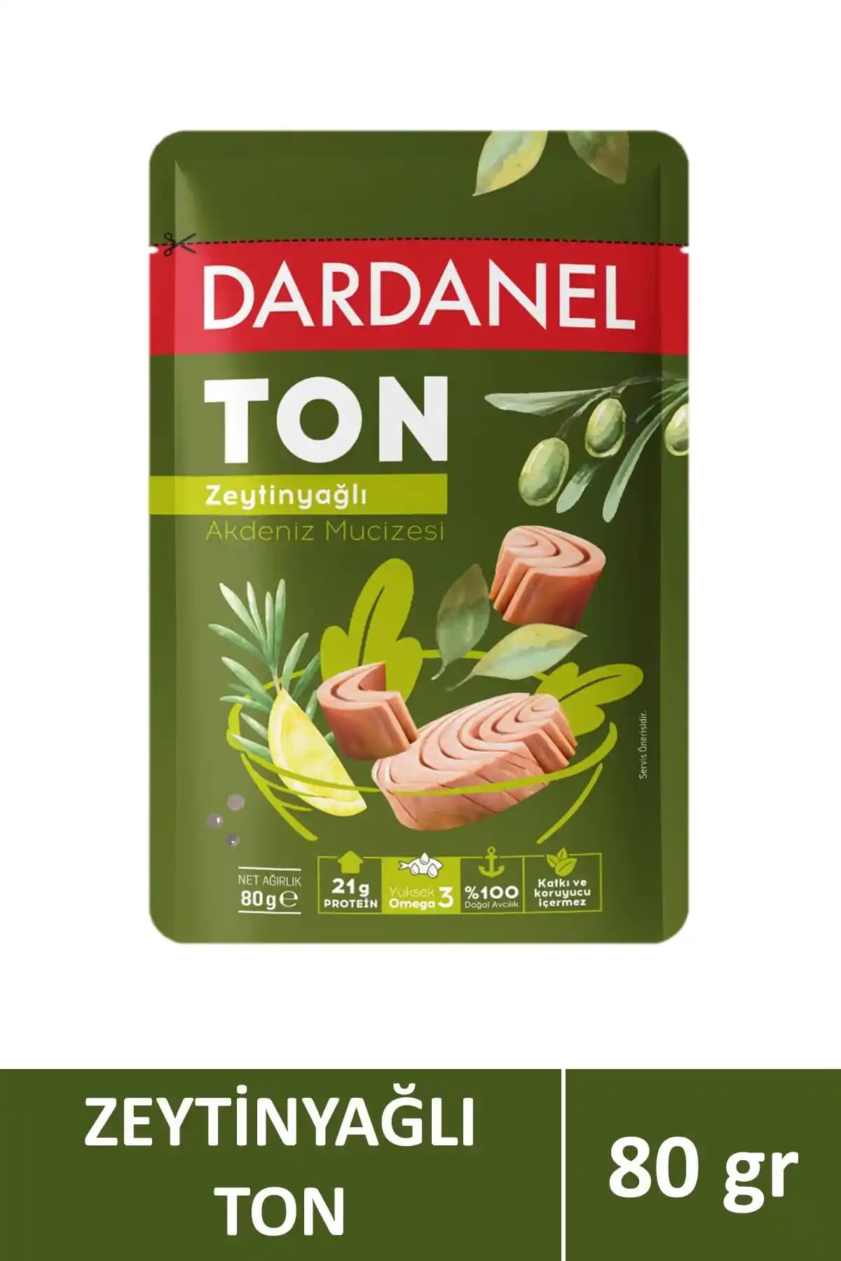 Dardanel Zeytinyağlı Ton Balığı Poşet 80 g: Doğal, Katkısız ve Pratik Besin