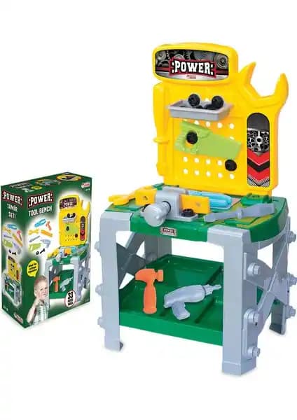 Dede Power Tezgahlı Tamir Seti 33 Parça 03033: Becerileri ve Hayal Gücünü Geliştiren Güvenli Oyuncak
