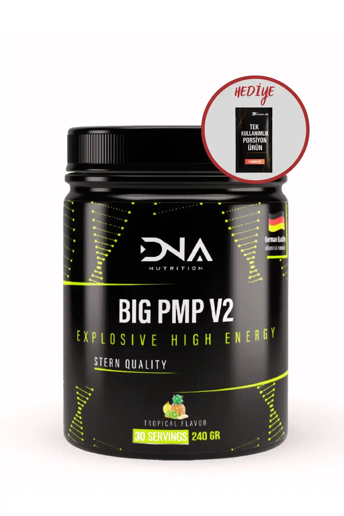 DNA Nutrition Big PMP V2 Tropik Meyve Aromalı Antrenmandan Önce Kullanılan Toz Karışımı