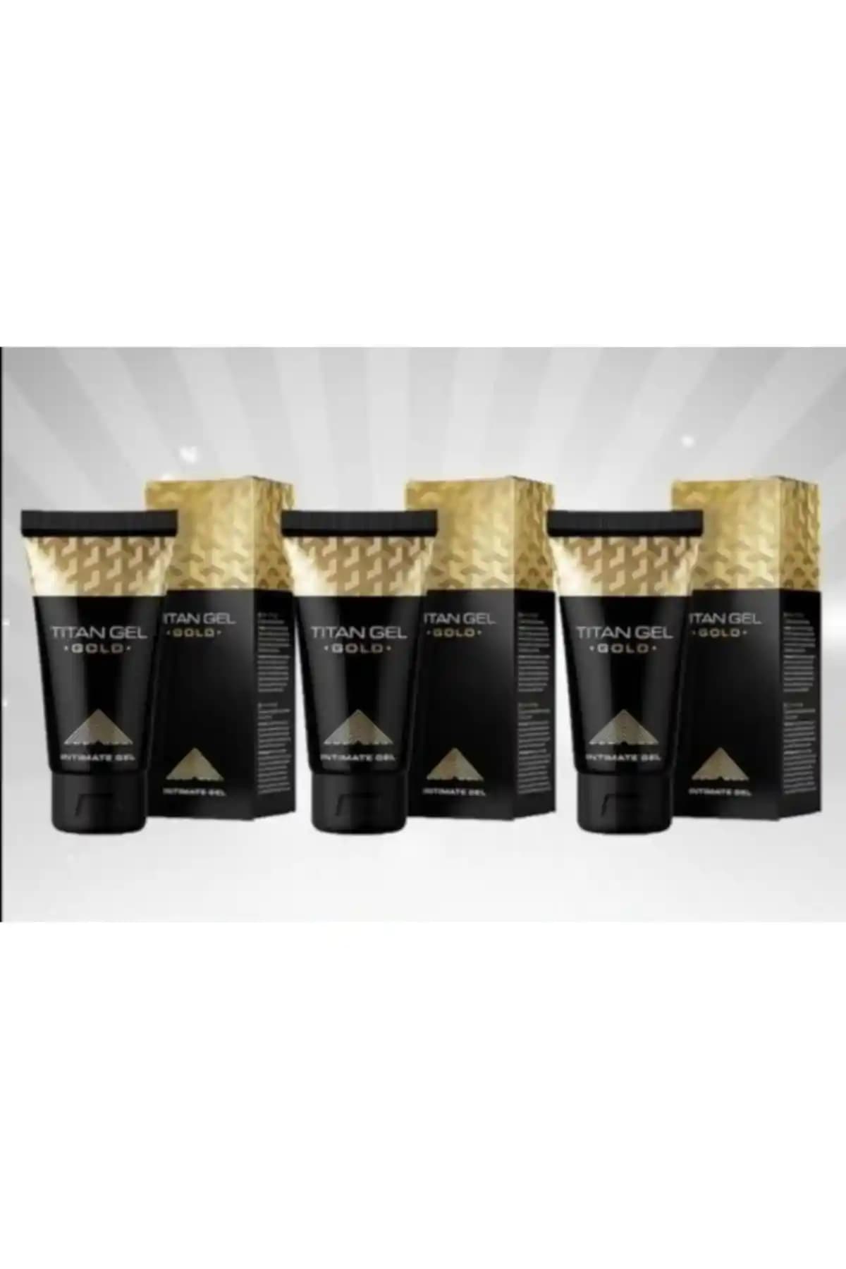 Doğal Bitkisel Jel TITAN GEL GOLD Şeyse 3'lü: Cinsel Performans İçin Kullanım Desteği