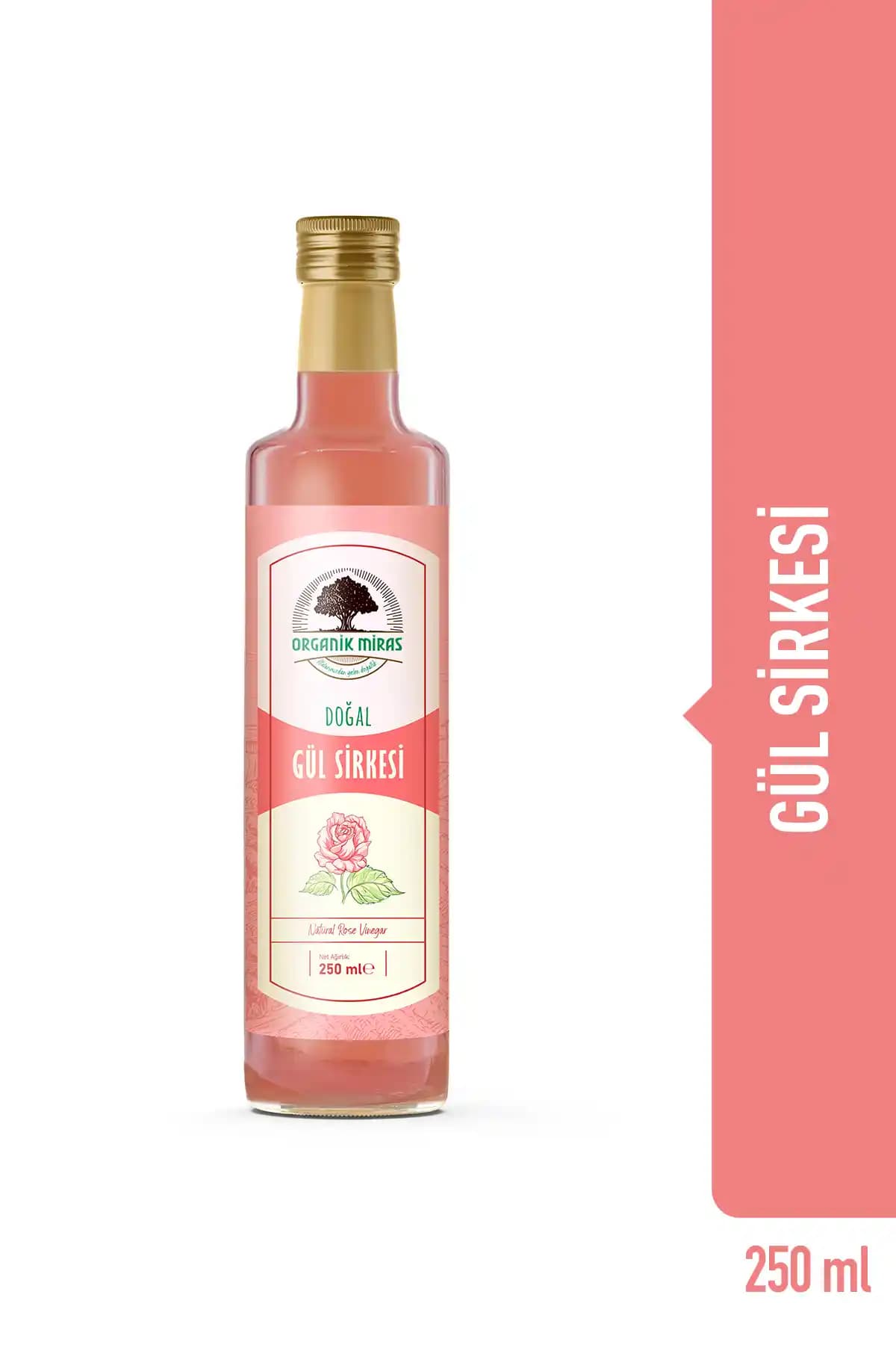 Doğal Gül Sirkesi (250 ml) – EVVAHE DOĞAL ile çok yönlü kullanım ve doğal içerikler