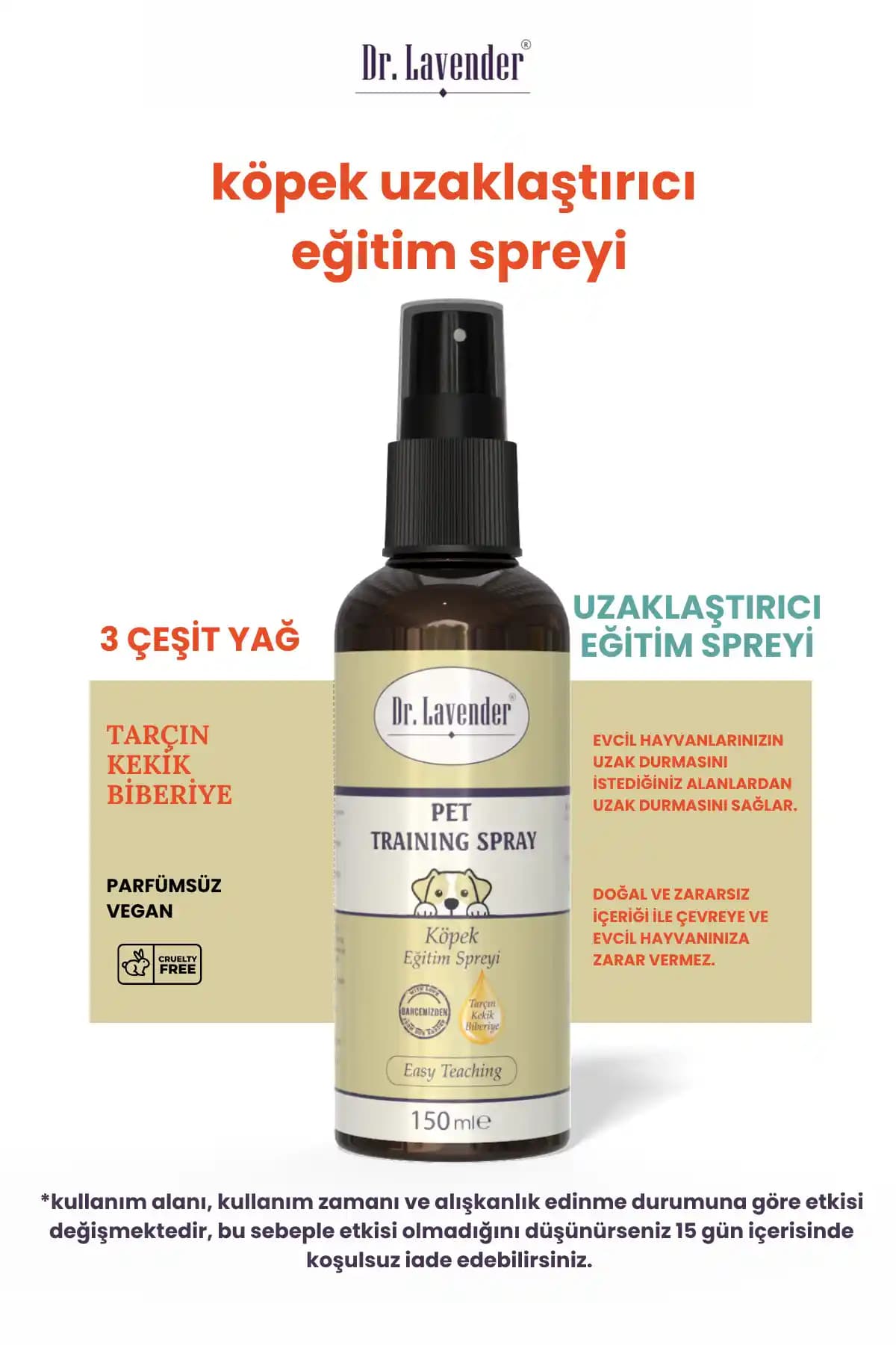 Dr. Lavender Köpek Uzaklaştırıcı Eğitim Spreyi: Doğal İçerikli, Güvenli Ev Uzaklaştırma