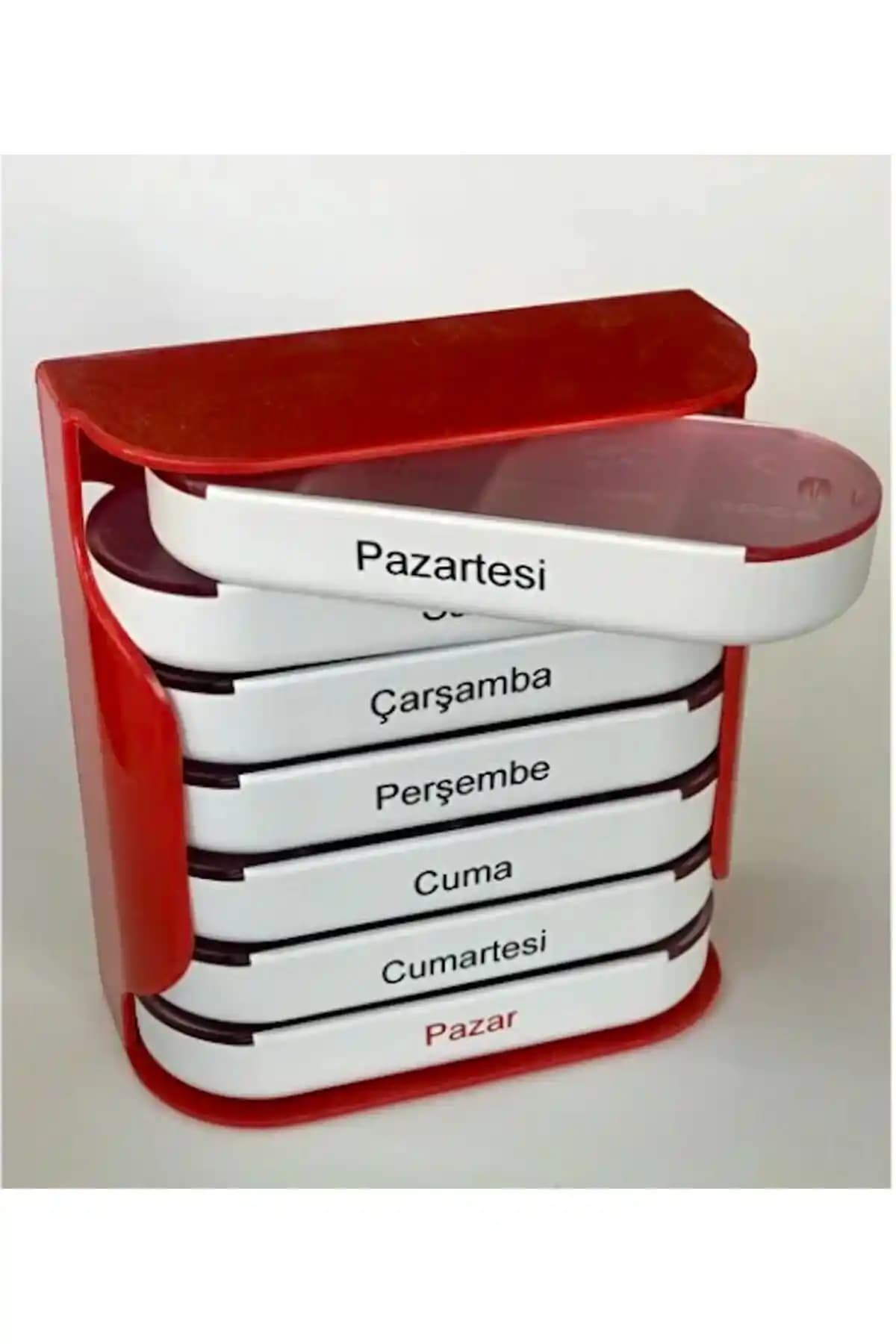 Dr Plus Haftalık İlaç Hap Saklama Kutusu: 4 Bölmeli ve Taşınabilir Tasarım