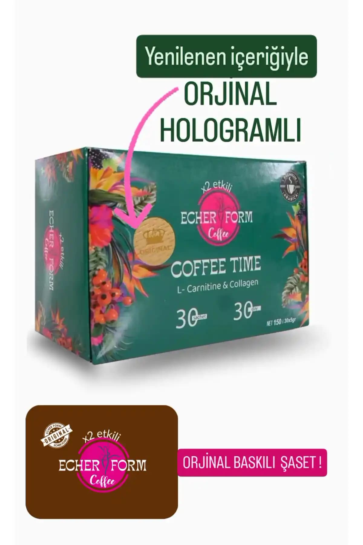 ECHER FORM COFFEE: Çözünebilen Kahve İçerikli Enerji Desteği ve Metabolizma Takviyesi