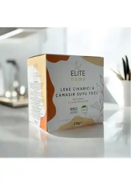Elit Home Doğal ve Vegan Sertifikalı Leke Çıkarıcı ile Beyaz Canlandırıcı Çamaşır Tozu