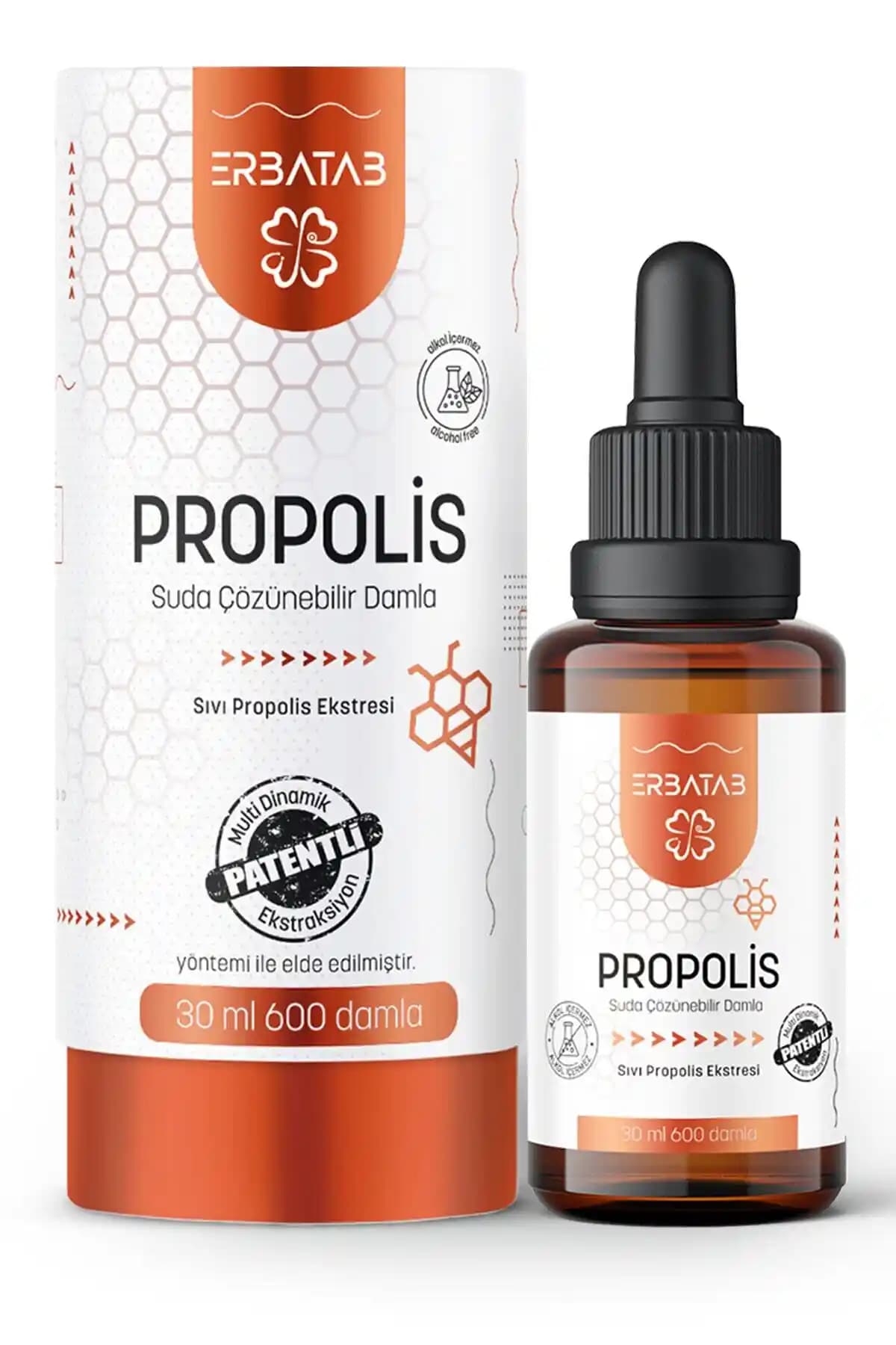 Erbatab Propolis Suda Çözünebilir Damla: Bağışıklık ve Boğaz Rahatlığı İçin 30 ml