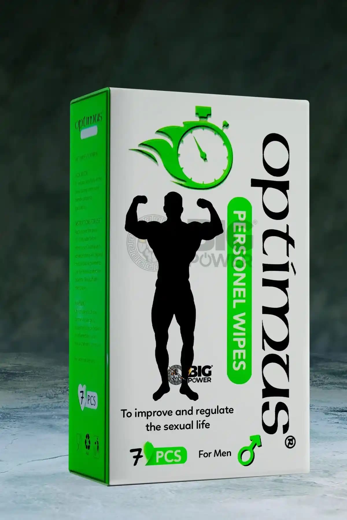 Erkeklere Yönelik Geciktirici Mendil Seti: BİG POWER 7 Adet, Taşınabilir ve Güvenli Formül