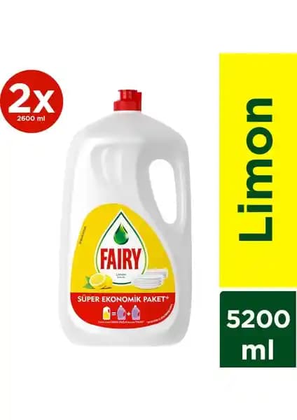 Fairy 2600 ml Sıvı Bulaşık Deterjanı Limon Kokulu İkili Paket İnceleme ve Karşılaştırma