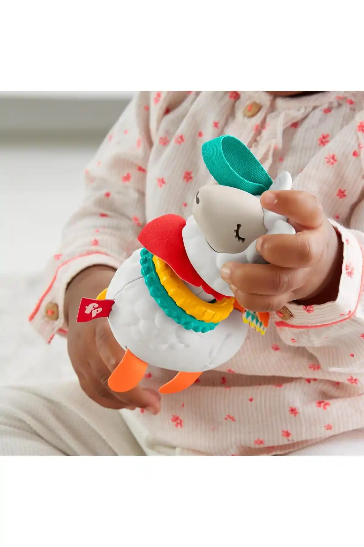 Fisher-Price Eğlenceli Arkadaşlar Dişlik ve Çıngıraklar: Lama Şeklinde Duyu Gelişimi Oyuncağı