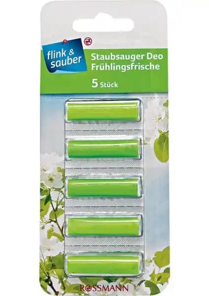 Flink ve Sauber Bahar Ferahlığı Süpürge Kokusu – 5 Parça Torbalı Elektrik Süpürgeler İçin