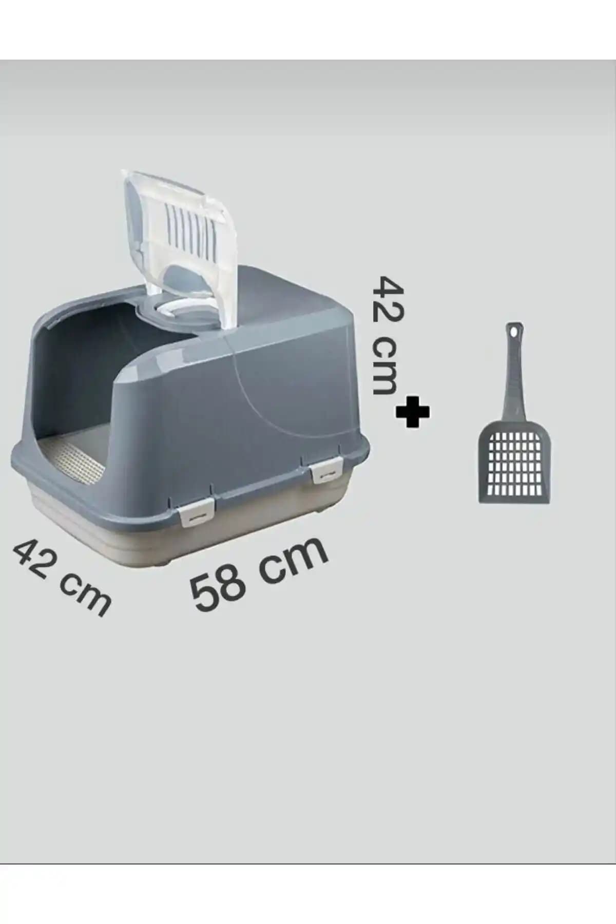 Flip Kapalı Lüx Büyük Kedi Tuvaleti: Geniş İç Hacim, Kolay Temizlik ve Koku Kontrolü