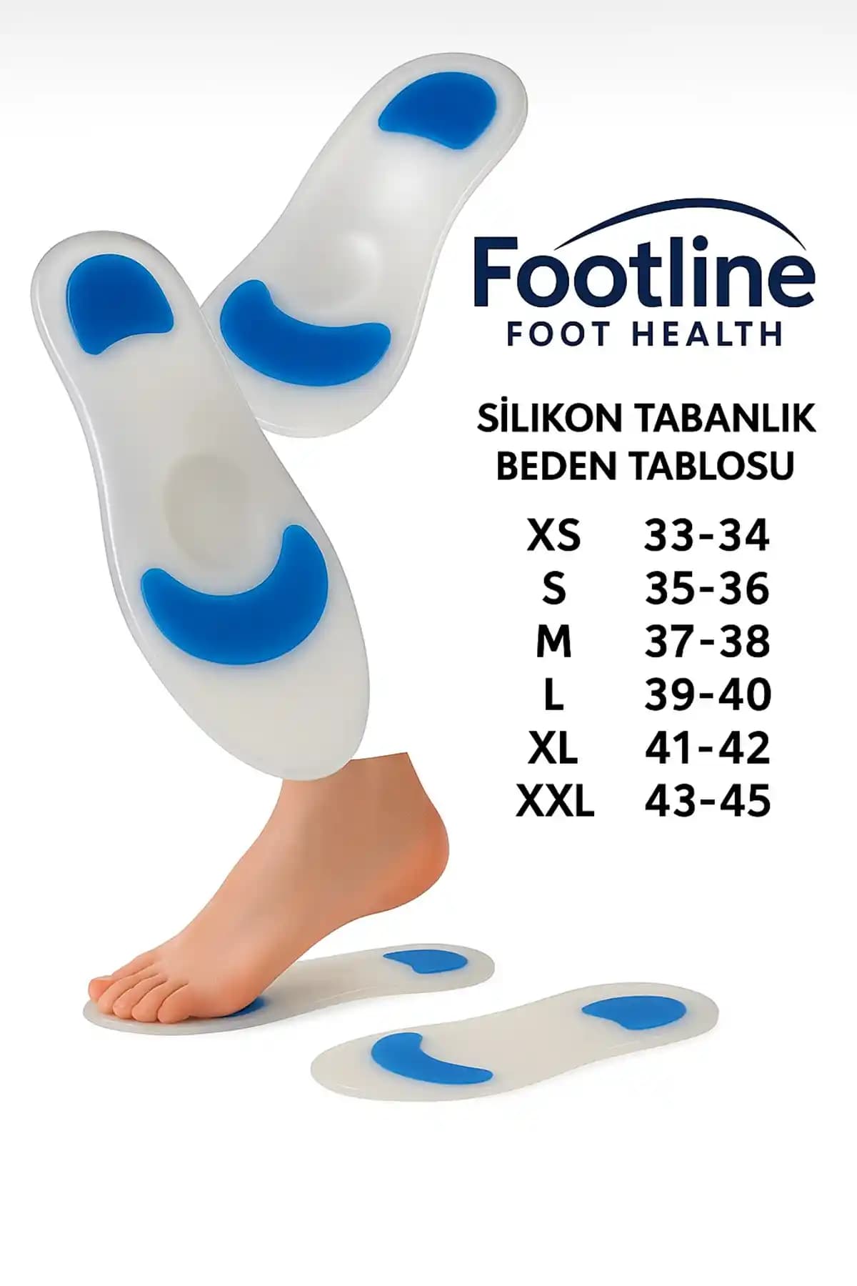 Footlıne Foot Healthly Silikon Tabanlık: Ortopedik Destek ile Topuk Dikeni Rahatlığı