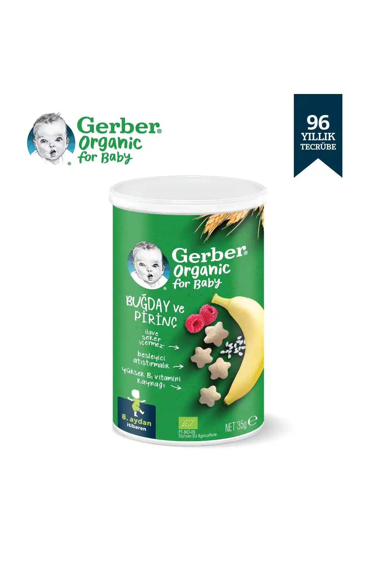 Gerber Organik Pirinçli Buğdaylı Muzlu Ahududulu Bebek Atıştırmalığı 35 g İnceleme