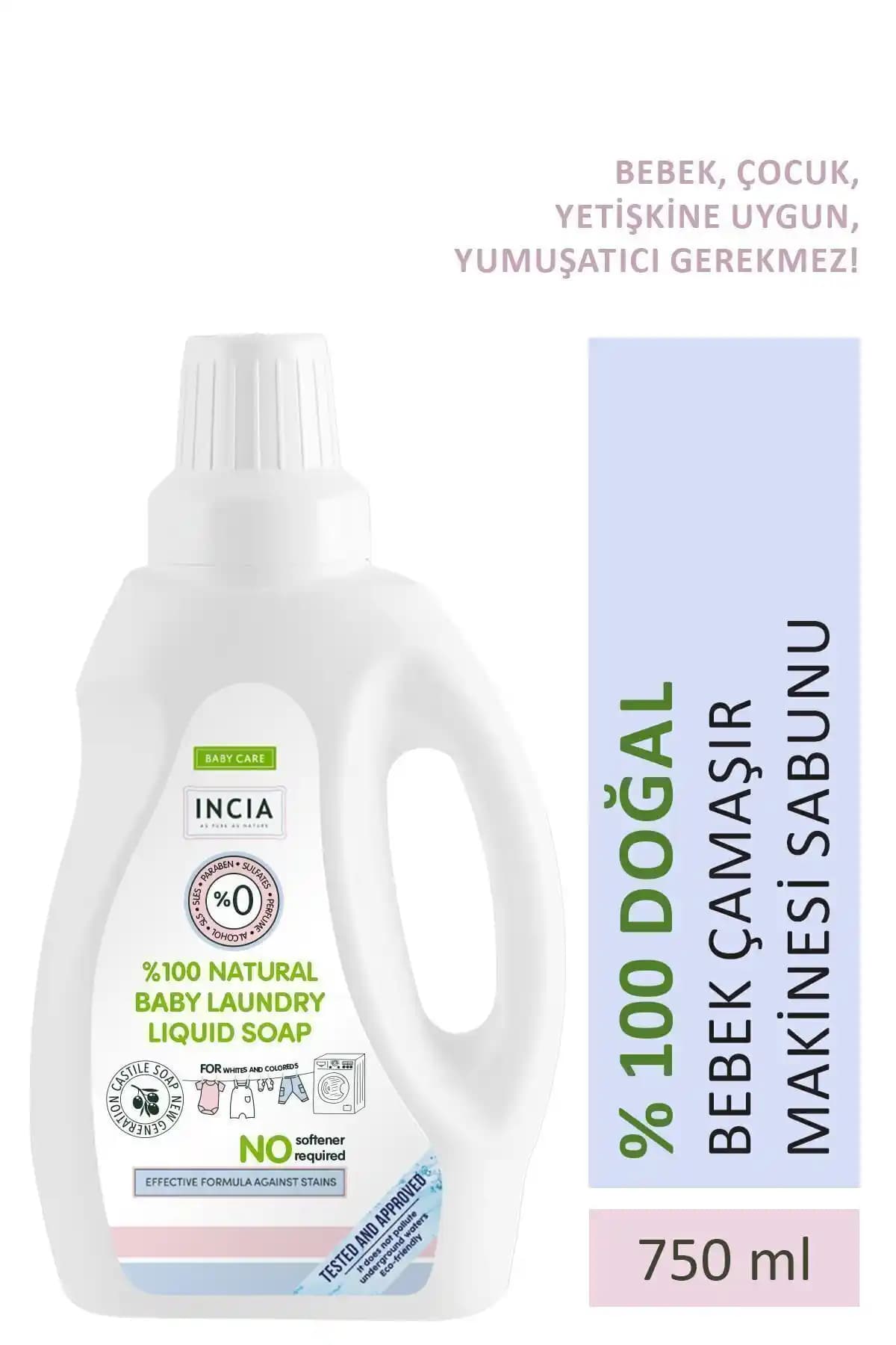 INCIA %100 Doğal Bebek Çamaşır Sabunu: Doğa Dostu, Hassas Cilt İçin Güvenli Temizlik