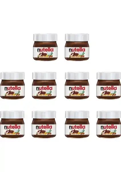 İtalya kökenli Nutella Mini Kakaolu Fındık Kreması: 25 g’lık mini kavanozlar, pratik güvenli.