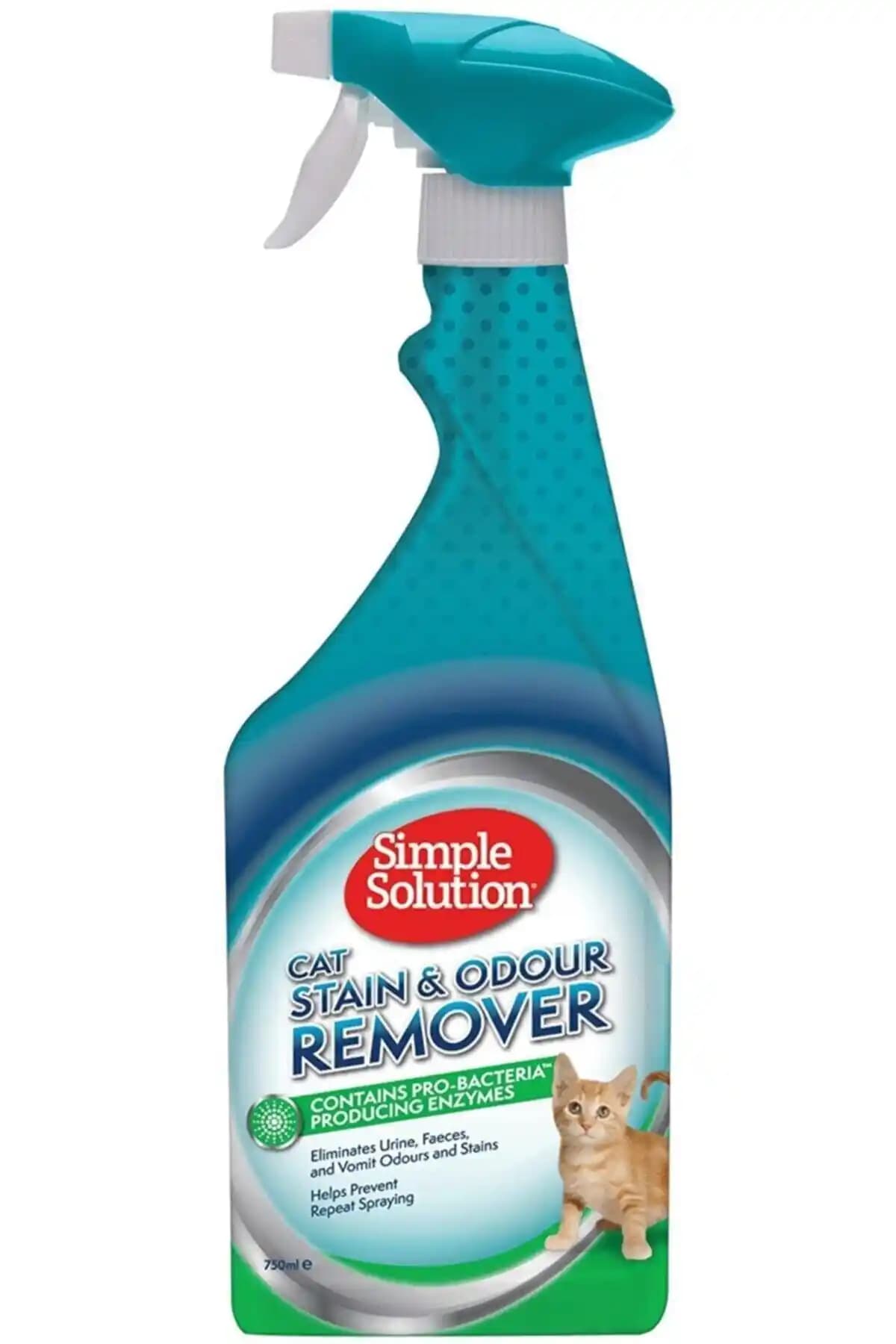 Kediler İçin Leke ve Koku Giderici Sprey 750ml – Enzim ve Pro-Bakteri Teknolojili