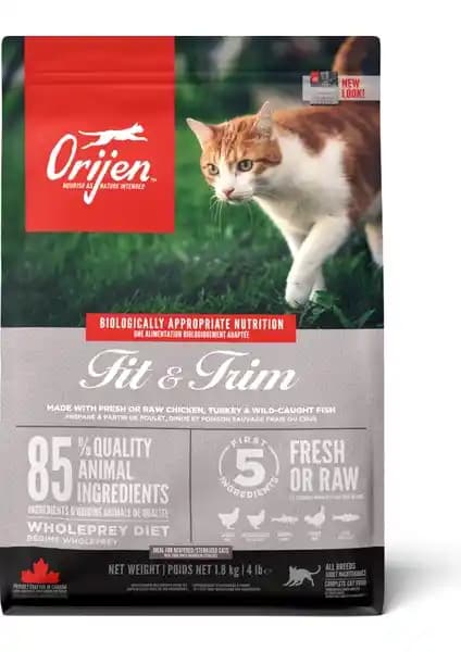 Kedinizde Kilo Kontrolünü Destekleyen Tahılsız Yüksek Proteinli Orijen Fit&Trim