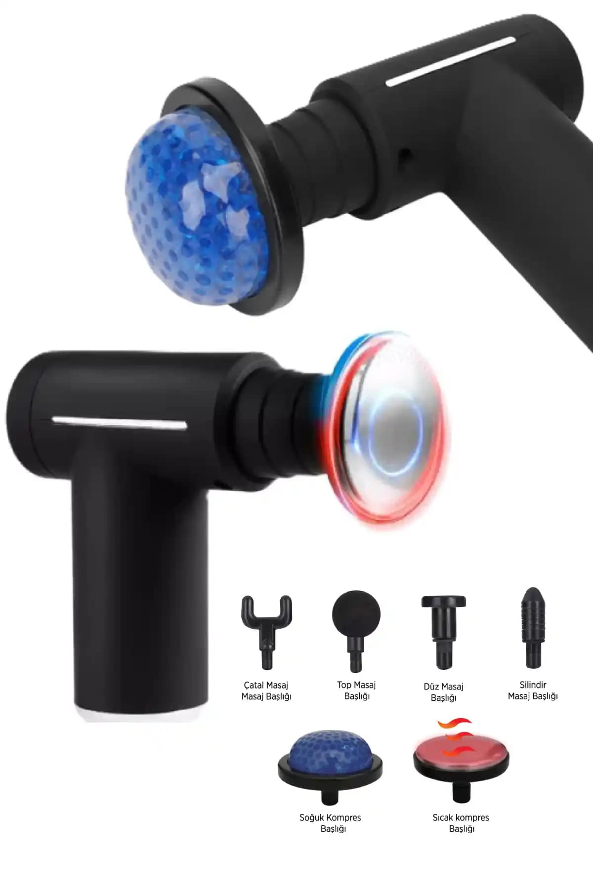 Kochler Sıcak ve Soğuk Terapili Masaj Tabancası: Şarjlı, Ergonomik ve Başlık Değişebilir