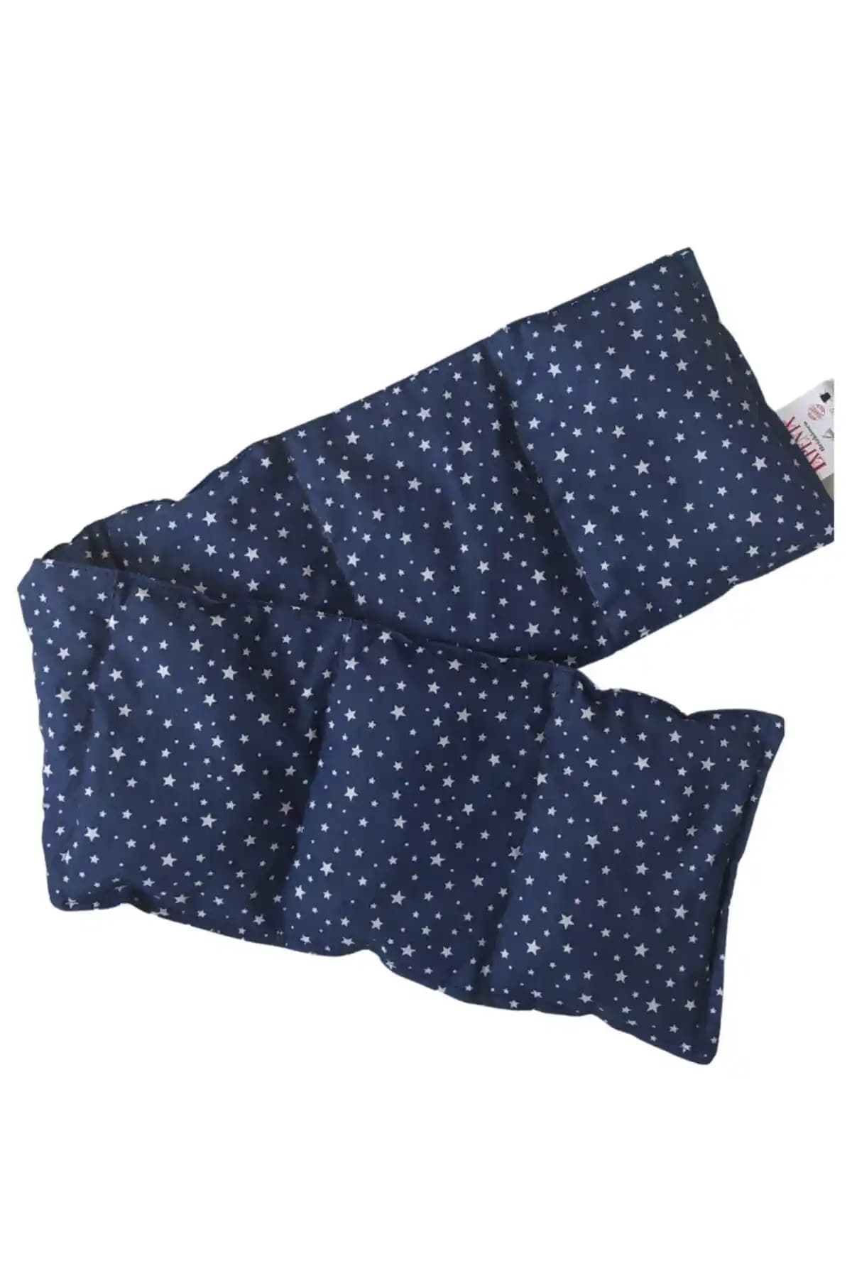 Lapenta Mikrodalga Kiraz Çekirdeği Yastığı – Lacivert, Menşeli Ergonomik Boyun Desteği