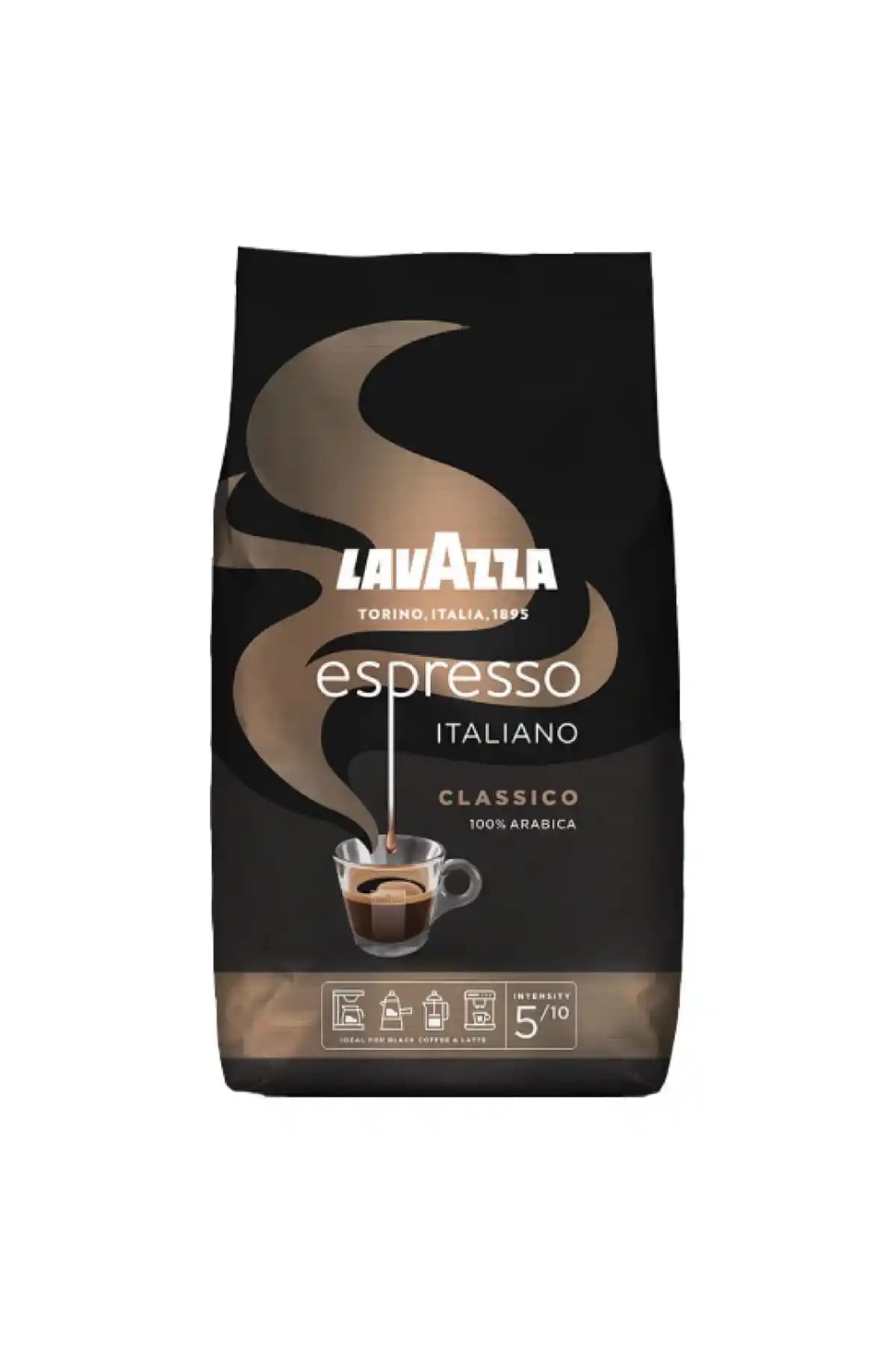 Lavazza Espresso Italiano Classico: %100 Arabica, koyu kavrulmuş çekirdek kahve 1 kg
