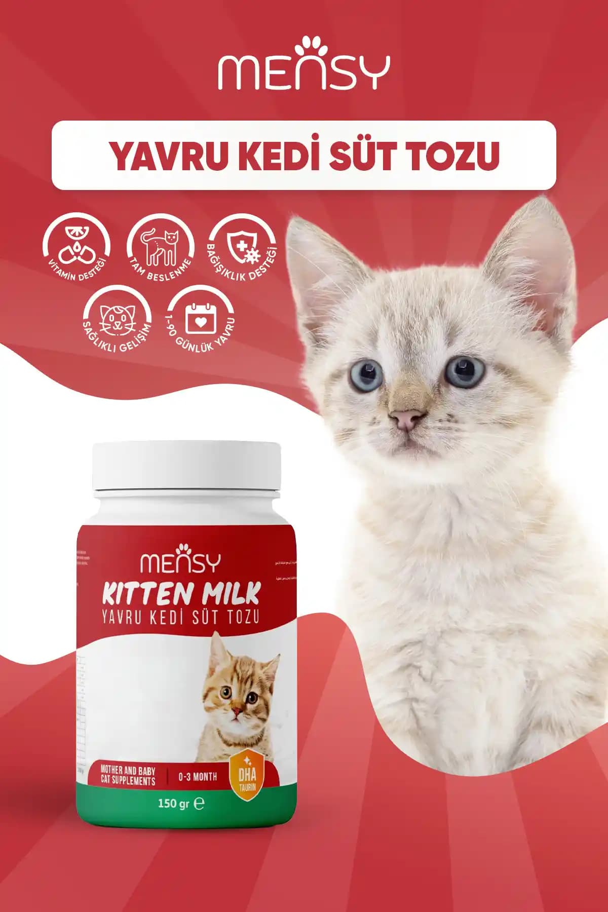 Mensy Yavru Kedi Süt Tozu: Hamile ve Yavru Kediler İçin Kolay Hazırlanan Beslenme Desteği