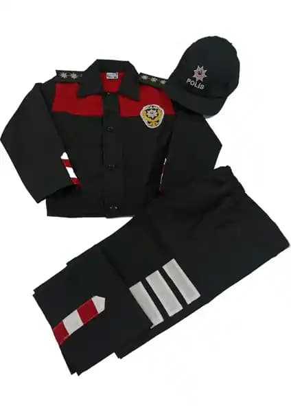 Mercantex Çocuk Yunus Polis Kıyafeti: Üç Parçalı Dayanıklı ve Konforlu Kostüm