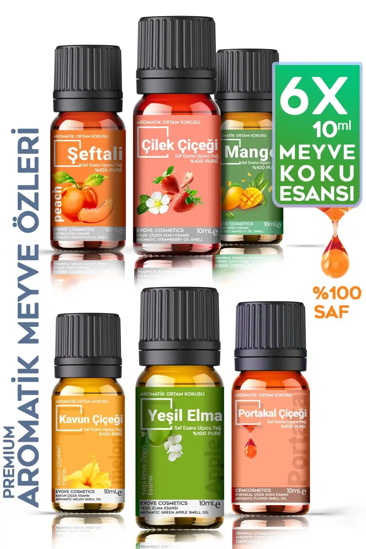 Meyve Rüyası Seti: %100 Doğal Çubuklu Oda Kokusu Melodi ile Evinize Ferahlık