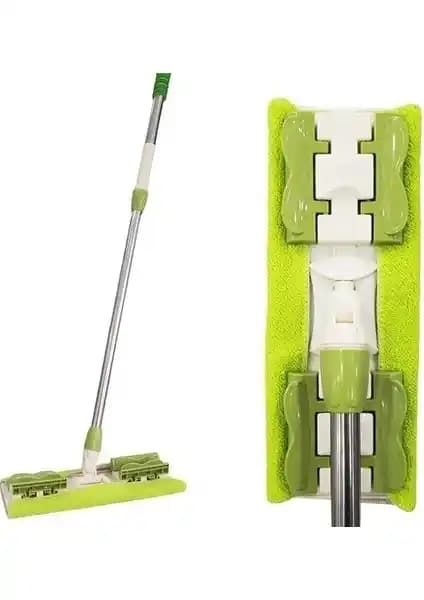 Miomi Teleskopik Saplı 4 Mandallı Mop ve Yedek Bezli Set – Çok Yüzeyli Temizlik İçin Esneklik