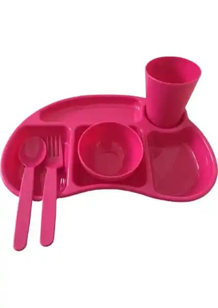 Mira-Life Fuşya Tabldot Tabak Seti: Güvenli, Bölmeli ve Dayanıklı Yemek Deneyimi