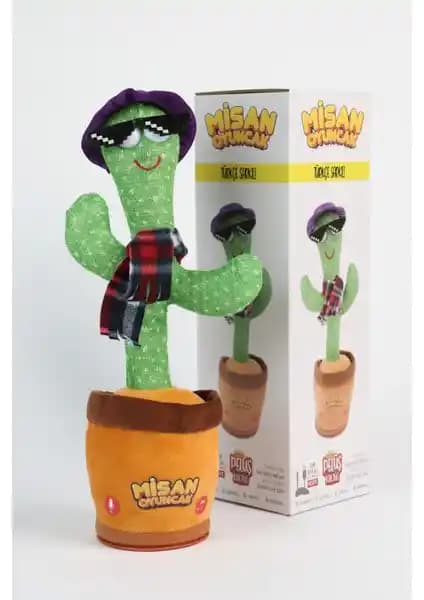 Misan Konuşan Dans Eden Müzikli Işıklı Peluş Kaktüs Oyuncak İnceleme ve Özellikler
