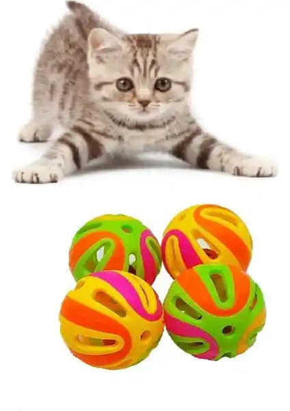 Mixpet Çıngıraklı Kedi Oyun Topu (5 cm) Dört Adetli Paketle Oyun Zamanını Zenginleştirme