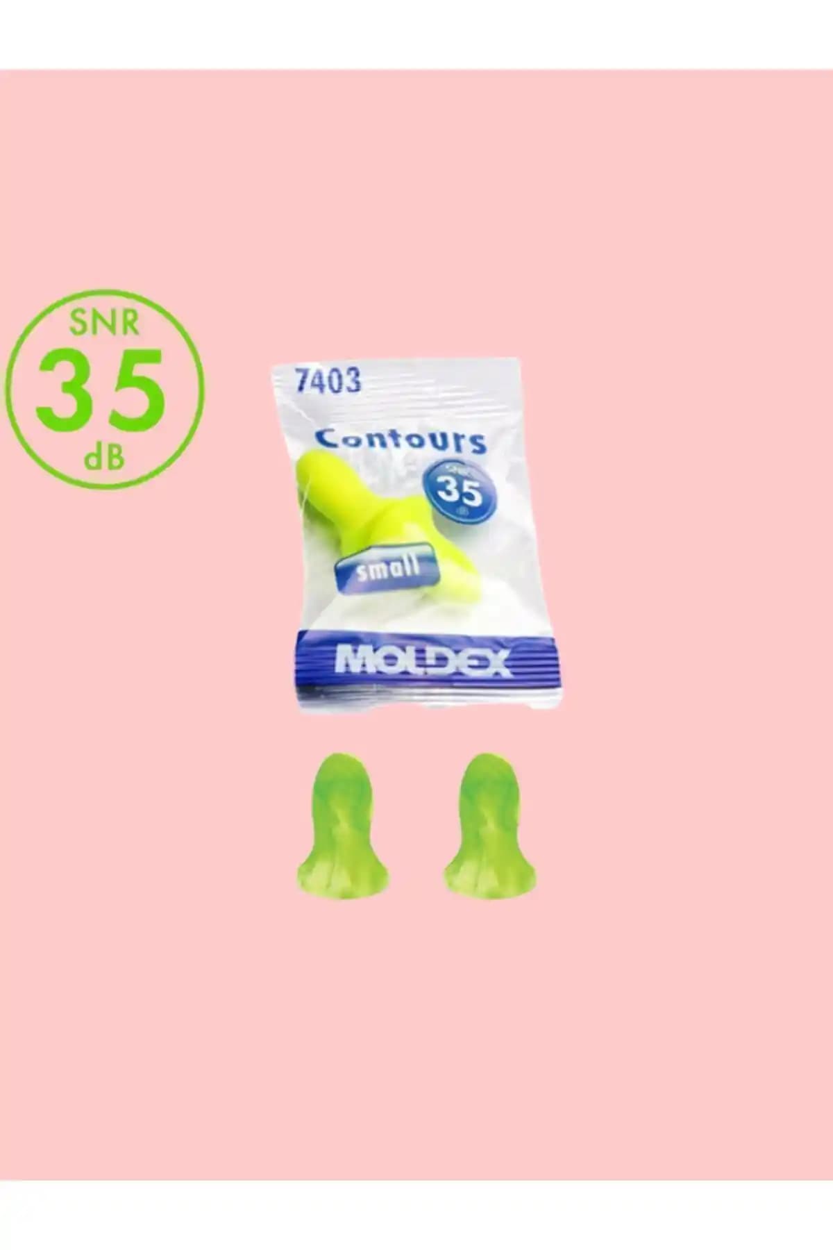MOLDEX Contours 7403: Ergonomik Küçük Beden Kulak Tıkacı, 10 Çift, 35 dB Azaltımı